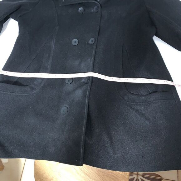 Tanming Womens Notch Lapel Double Breasted Wool Blend Mid Pea Trench Coat XL - Picture 7 of 15